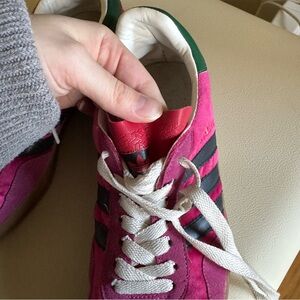 Adidas Inspired Women's Fuchsia and Black Sneakers